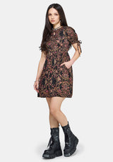 Mythos Druck Krawatte Vorderseite Mini Kleid