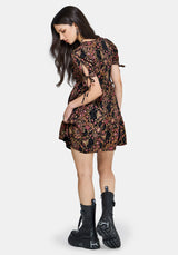 Mythos Druck Krawatte Vorderseite Mini Kleid
