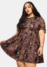 Mythos Druck Krawatte Vorderseite Mini Kleid