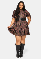 Mythos Druck Krawatte Vorderseite Mini Kleid