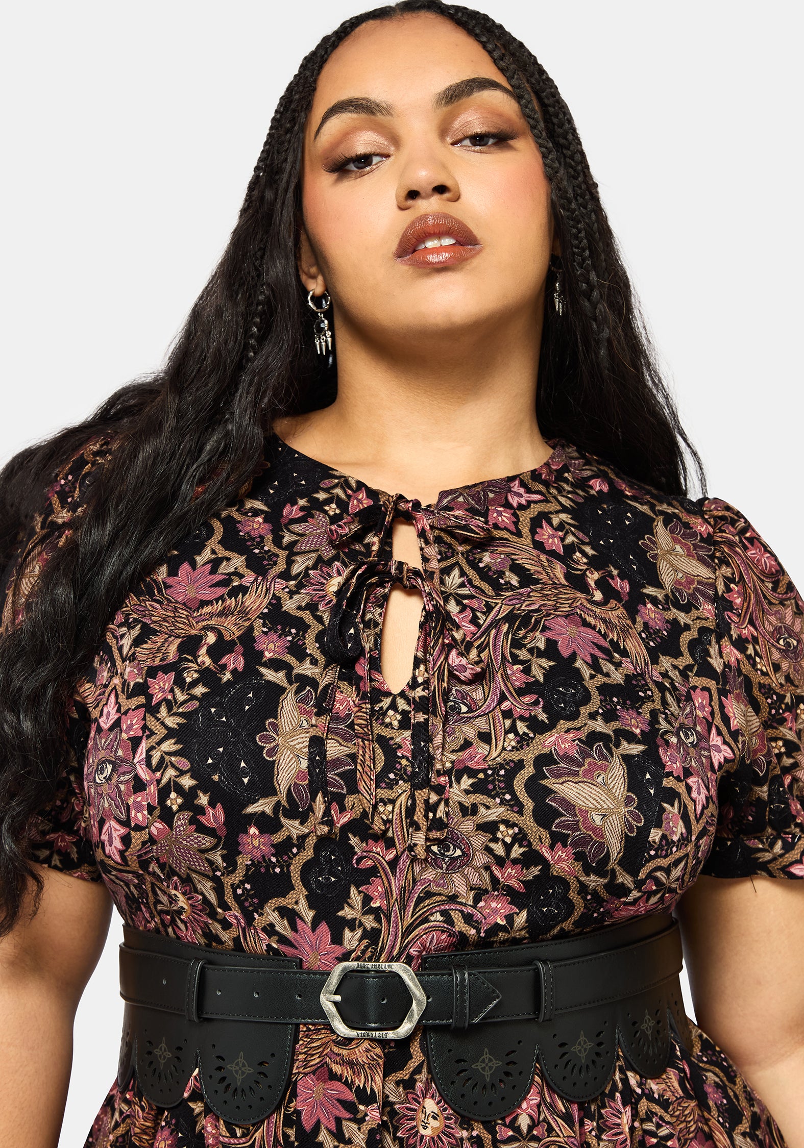 Mythos Druck Krawatte Vorderseite Mini Kleid