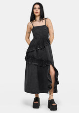 Corvina Fitted Bodice Waterfall Tiered Midaxi Dress EU 34
