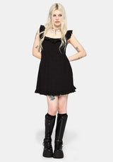 Nephra Frilly Sleeve Trapeze Mini Smock Dress EU 34