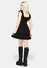 Nephra Frilly Sleeve Trapeze Mini Smock Dress EU 34
