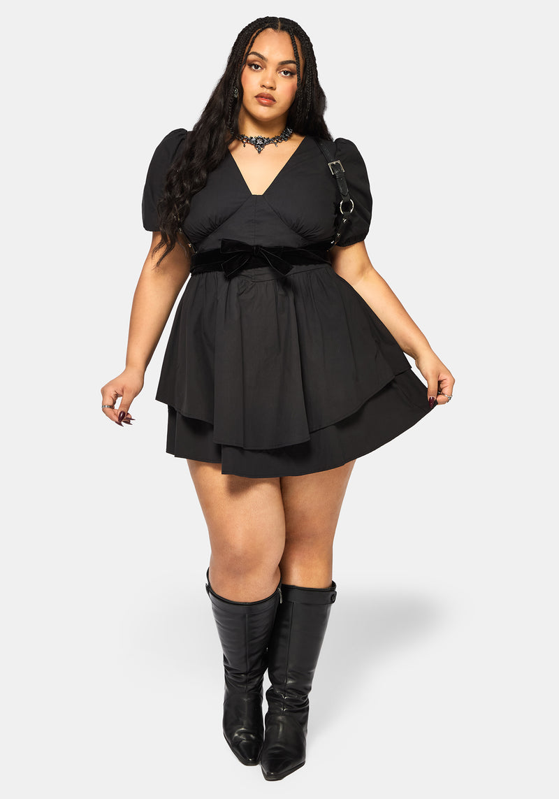 knee length dresses for ladies Plus Size Corset Tube Mini Dress