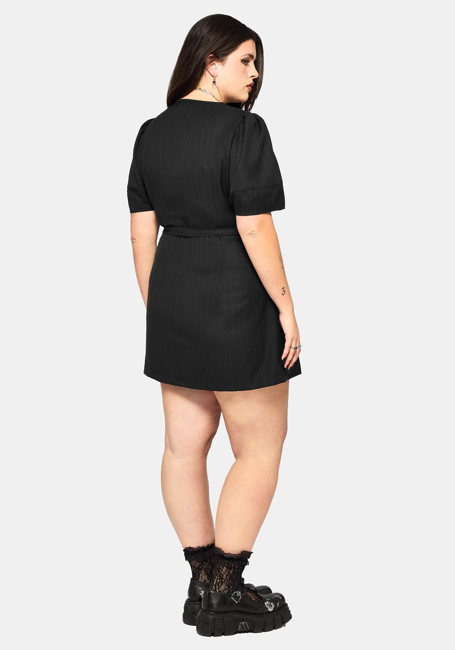 Meliora Wickel Bestickt Mini Kleid
