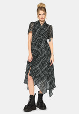 Rhoswen Checked Hanky Hem Midaxi Shirt Dress EU 38
