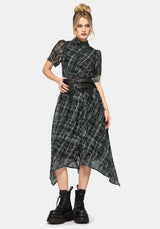 Rhoswen Checked Hanky Hem Midaxi Shirt Dress EU 38