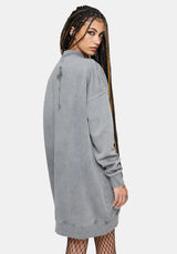 Aelin Sword Applique Sweater Dress - Grey