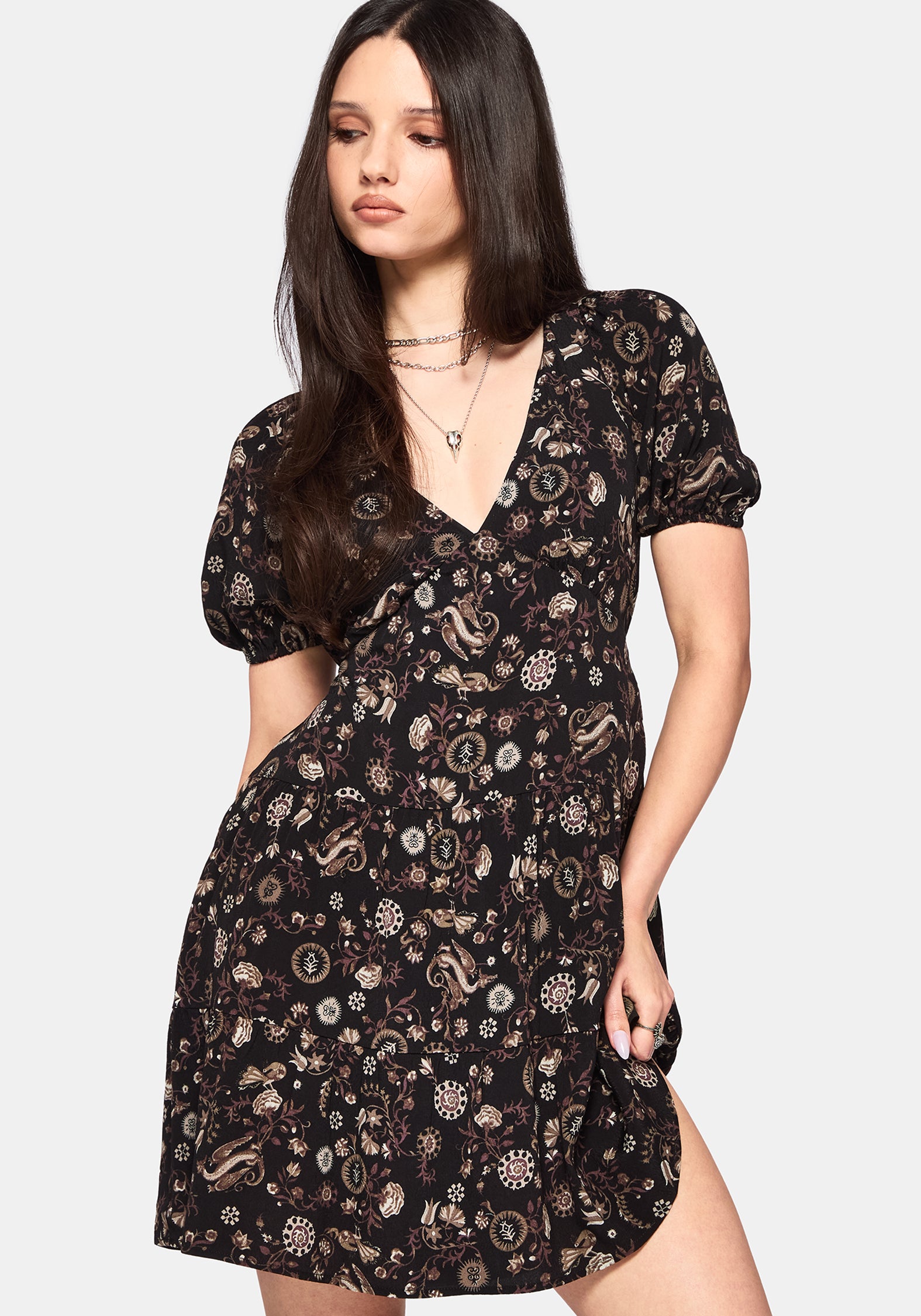 ditsy floral tie shoulder mini dress Ditsy Floral Tie Strap Mini Dress