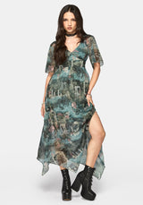 Thalassa Lace Up Midaxi Dress