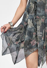 Thalassa Print Tendril Mini Dress