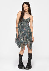 Thalassa Print Tendril Mini Dress