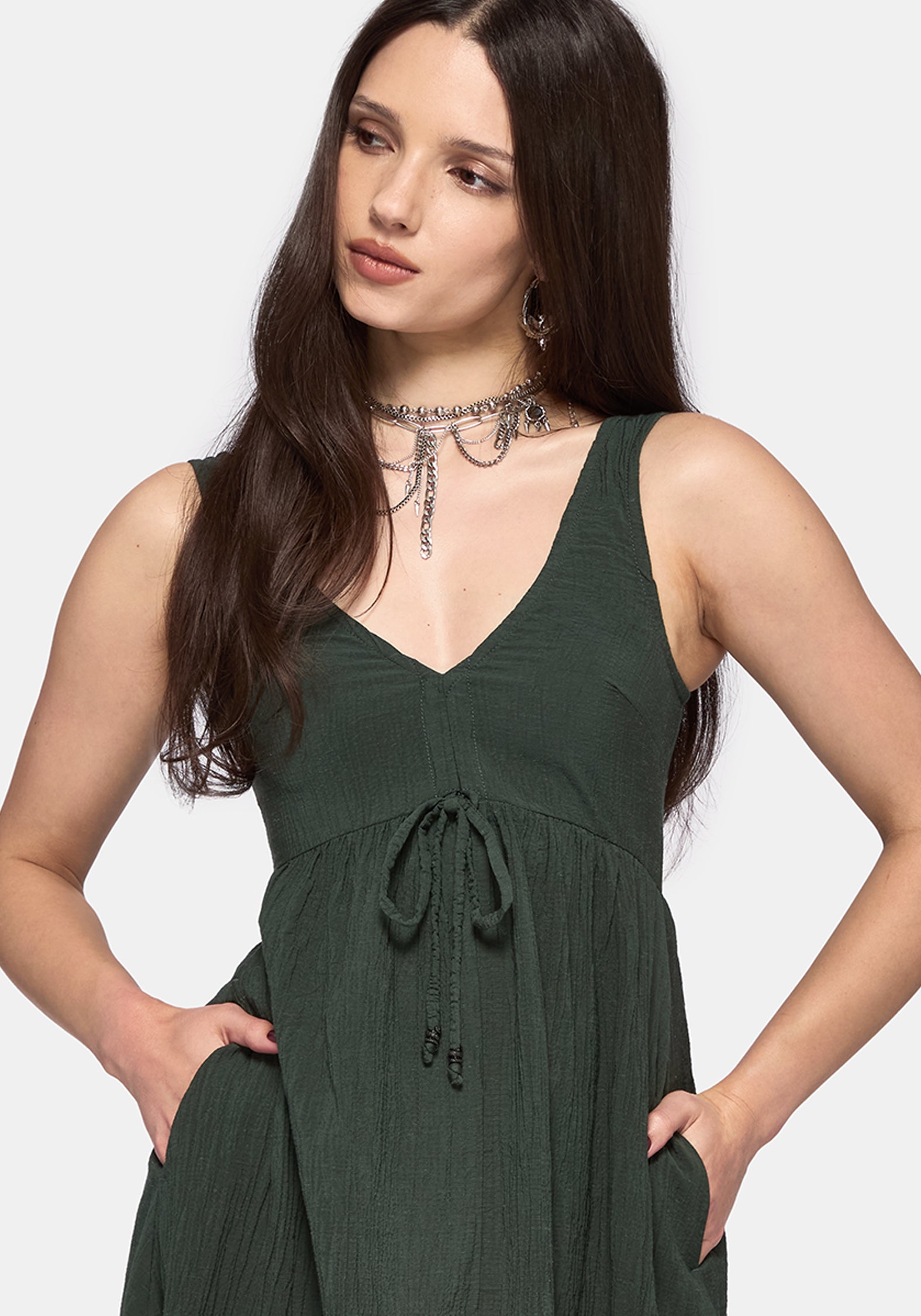 Dysia Crinkle Midi Dress
