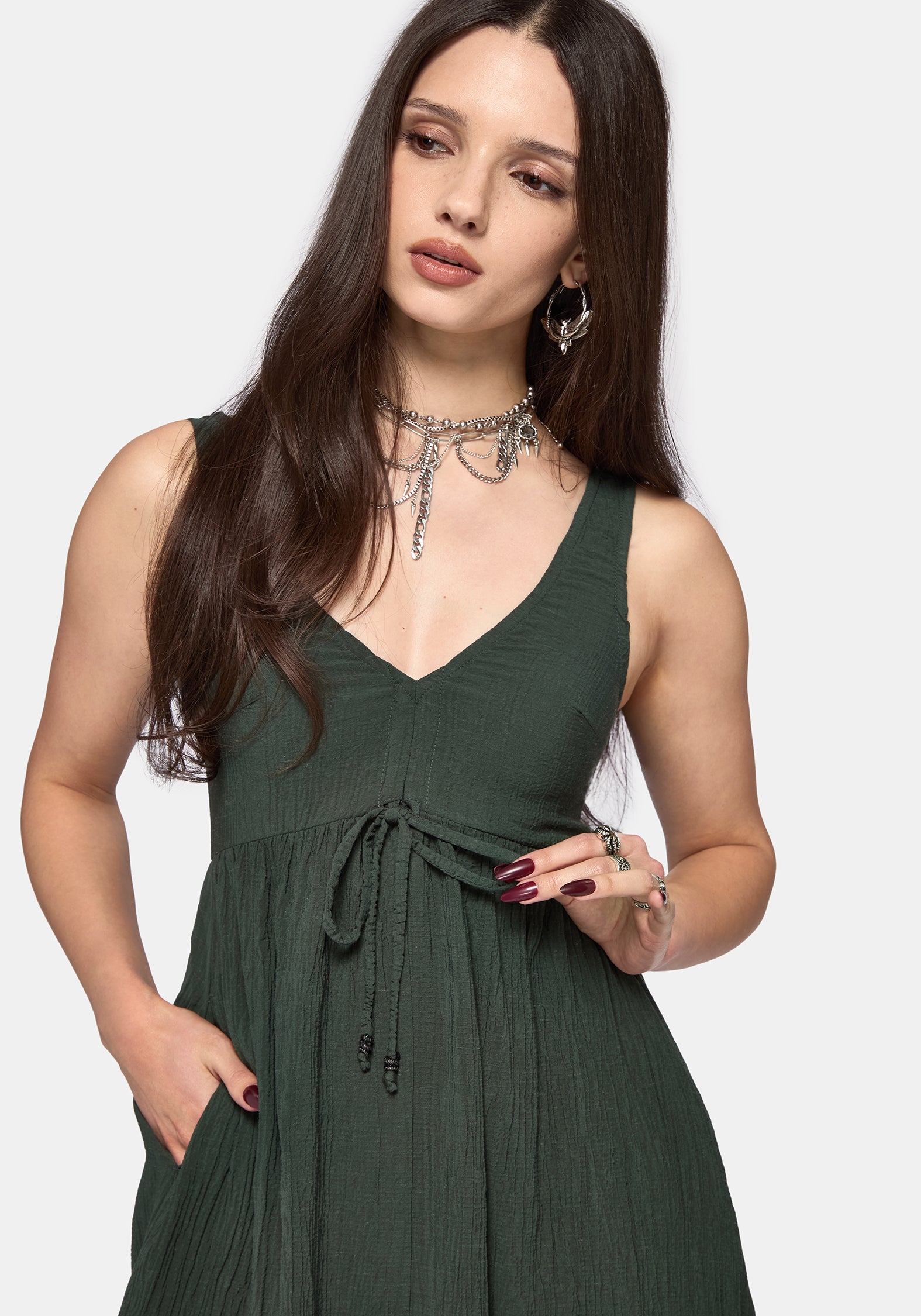 Dysia Crinkle Midi Dress