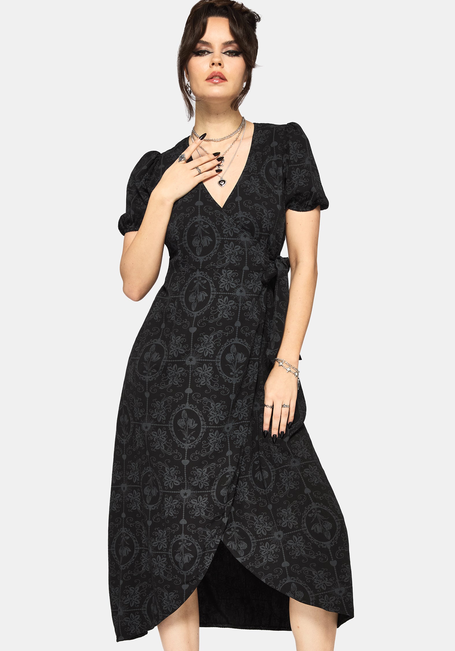 Cameo Blumenmuster Bedruckt Midaxi Wickel Kleid