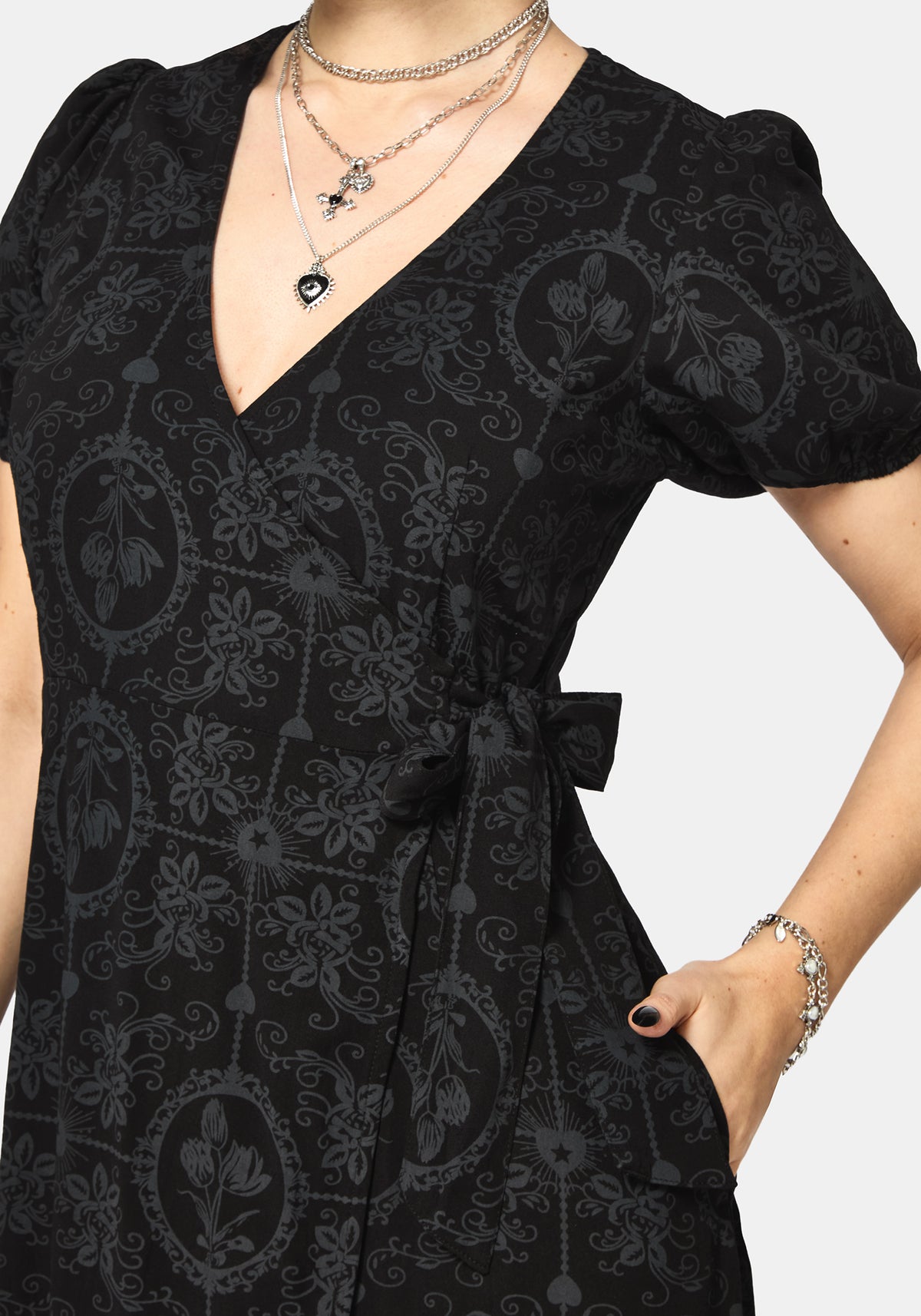 Cameo Blumenmuster Bedruckt Midaxi Wickel Kleid