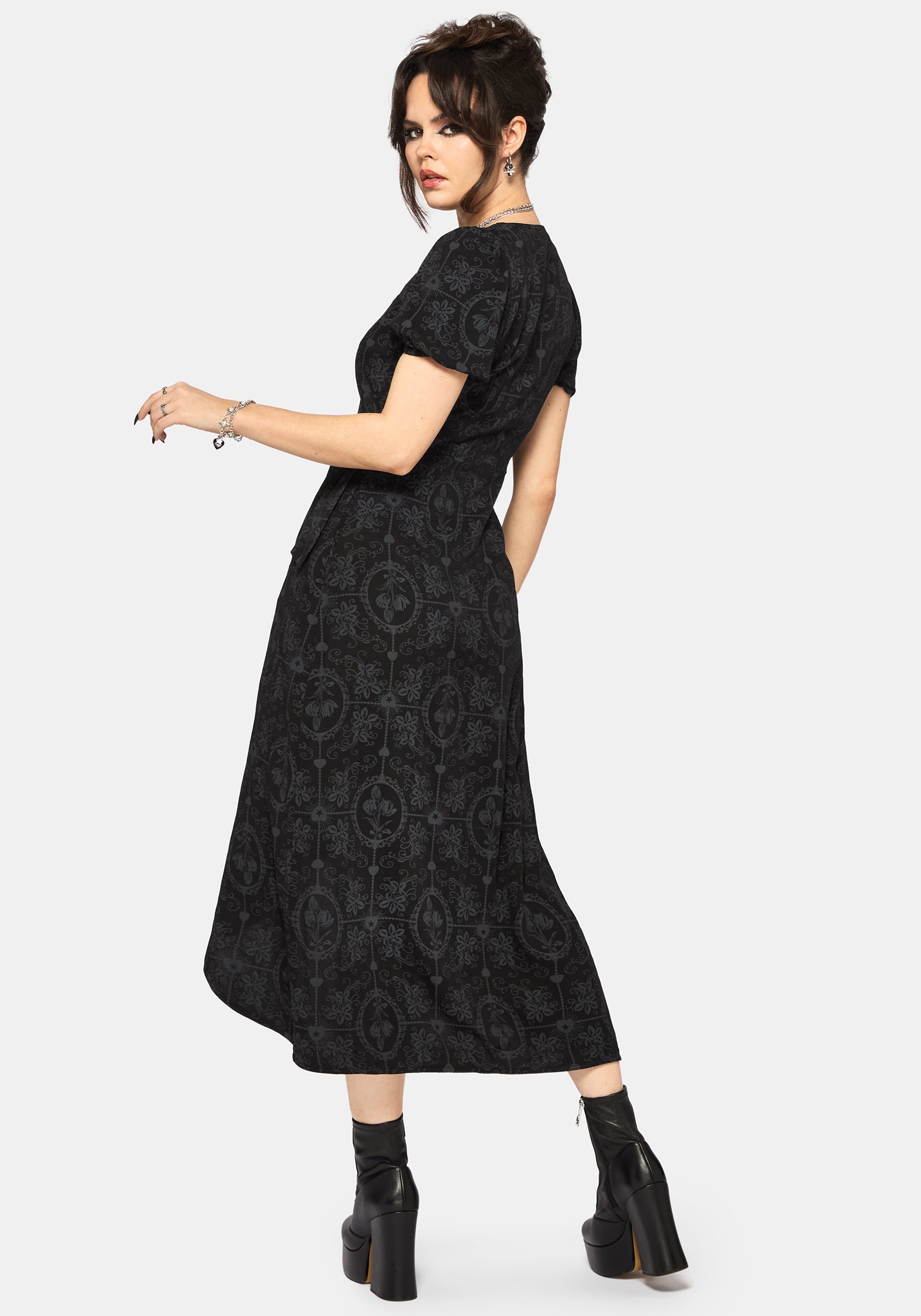 Cameo Blumenmuster Bedruckt Midaxi Wickel Kleid