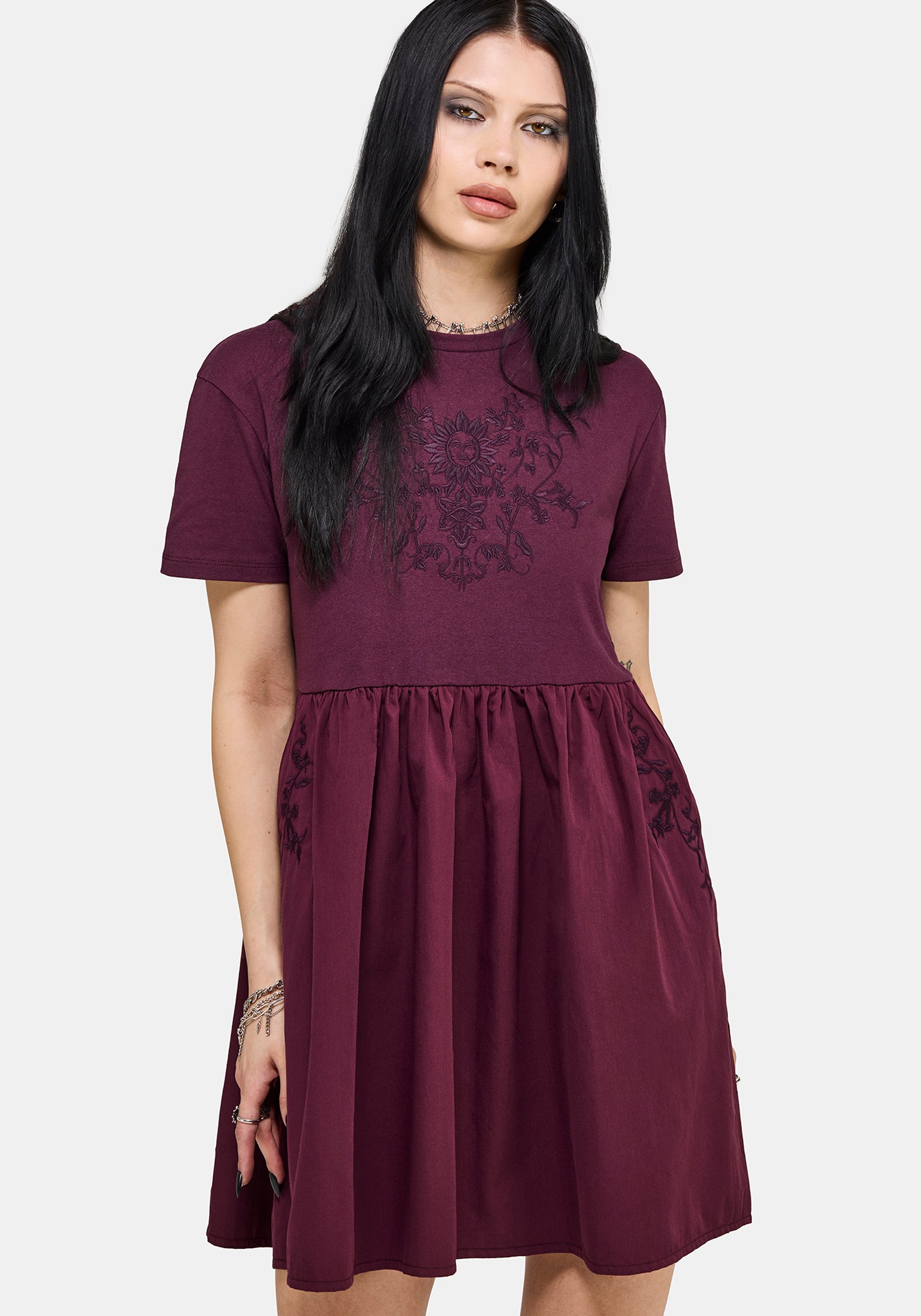 Trixie Bestickt Skater Kleid
