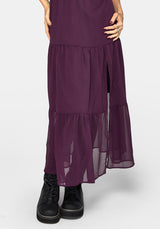 Emer Angel Ärmel Pintuck Taille Maxikleid