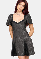 Lili Jacquard Lace Godet Mini Dress