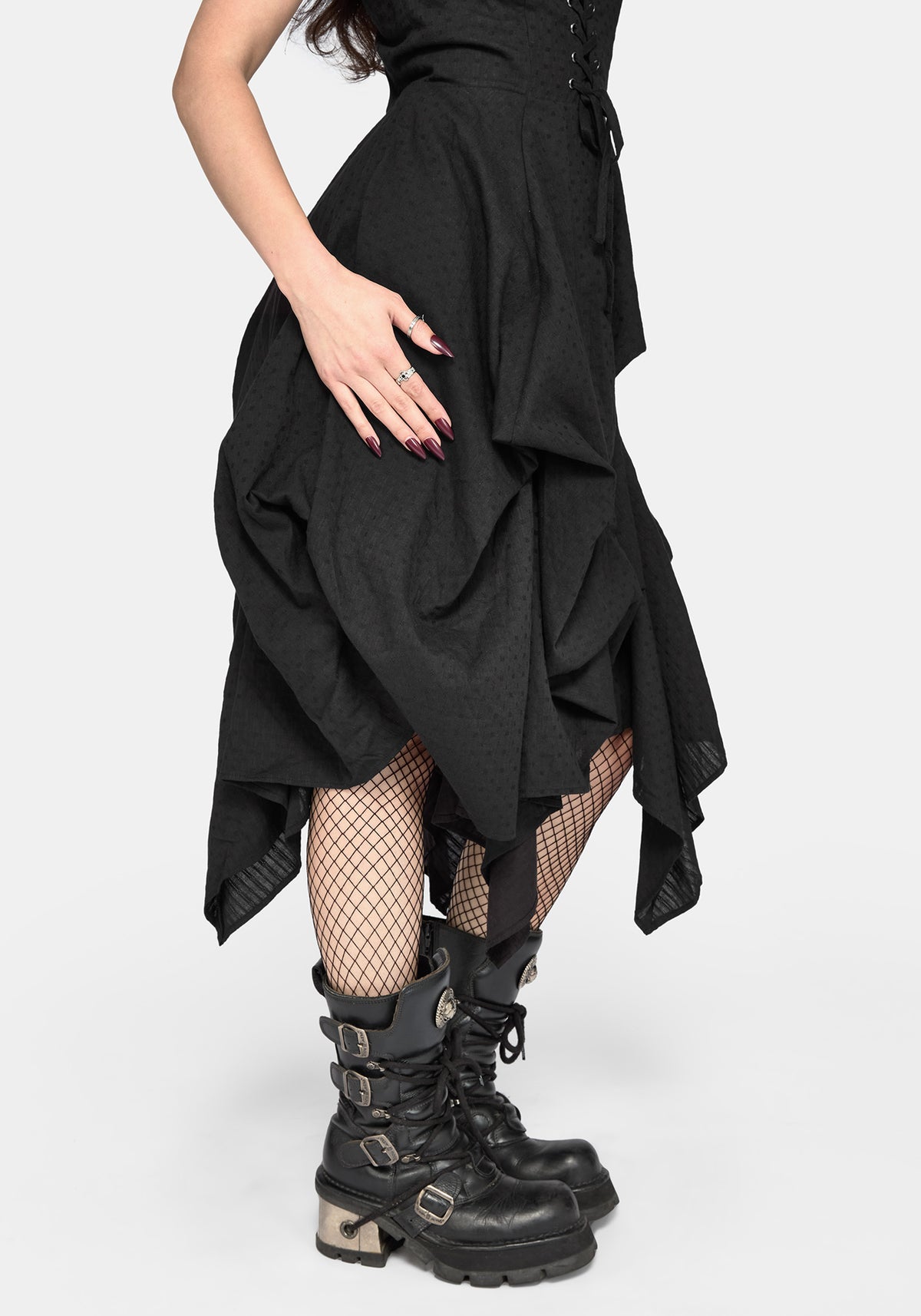 Lyx Hitched Rock Baumwolle Midikleid