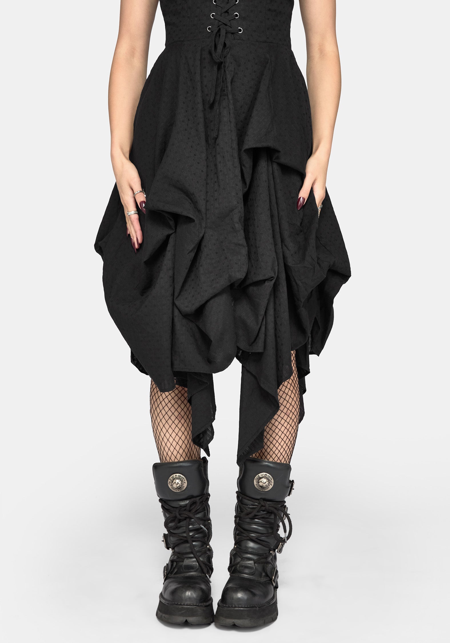 Lyx Hitched Rock Baumwolle Midikleid