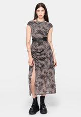 Juniper Ruched Mesh Midaxi Dress
