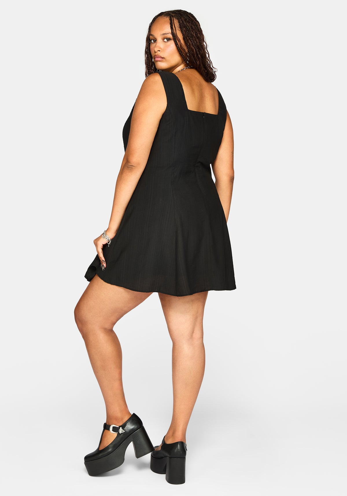 Tasmina Schnürung Vorderseite Minikleid