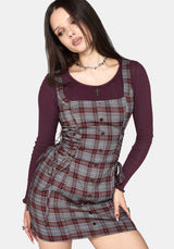 Aimil Karo Schnürung Seite Minikleid