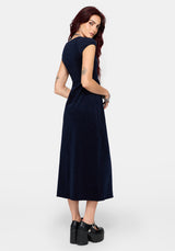 Leona Off-Schulter Cord Midikleid