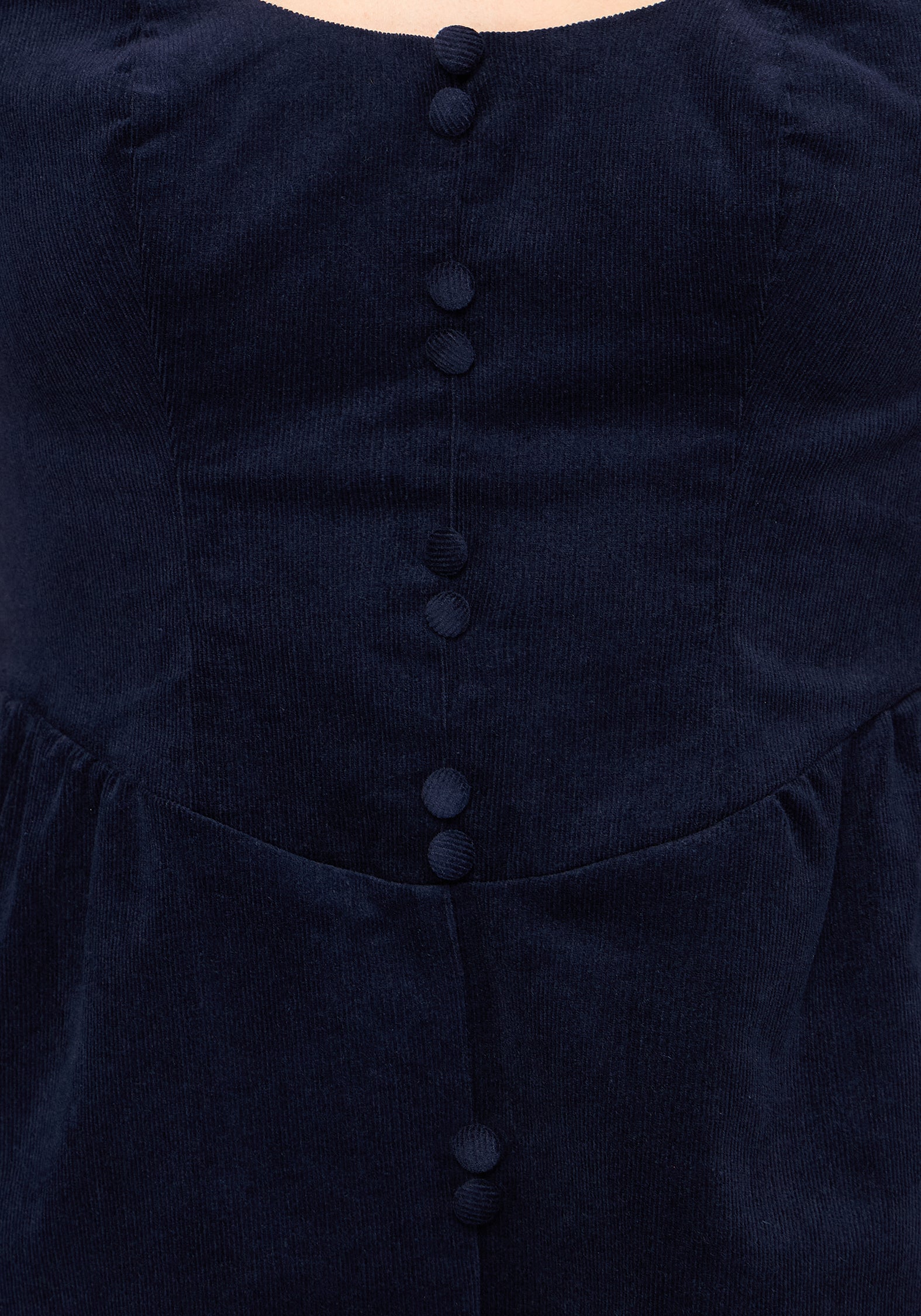 Leona Off-Schulter Cord Midikleid