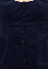 Leona Off-Schulter Cord Midikleid