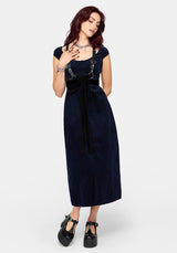 Leona Off-Schulter Cord Midikleid