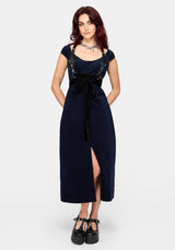 Leona Off-Schulter Cord Midikleid