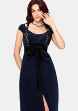 Leona Off-Schulter Cord Midikleid