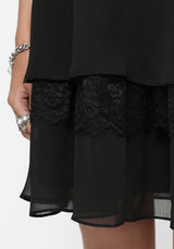 Selyth Lace Tiered Mini Dress
