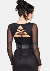 Ebonine Rückenfrei Maxi Kleid