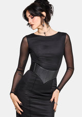 Ebonine Rückenfrei Maxi Kleid