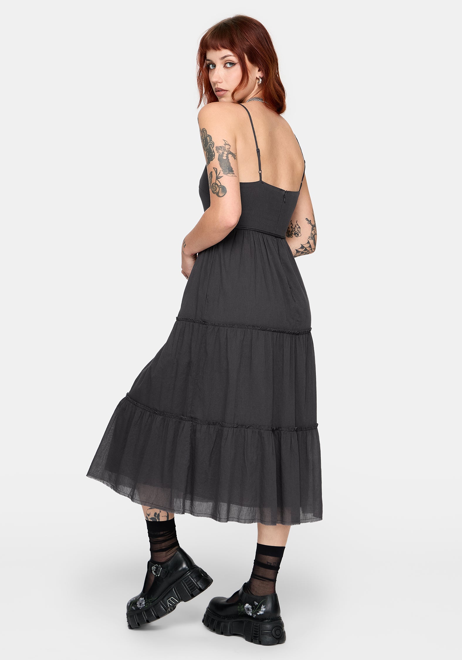 Zyra Tiered Midi Dress