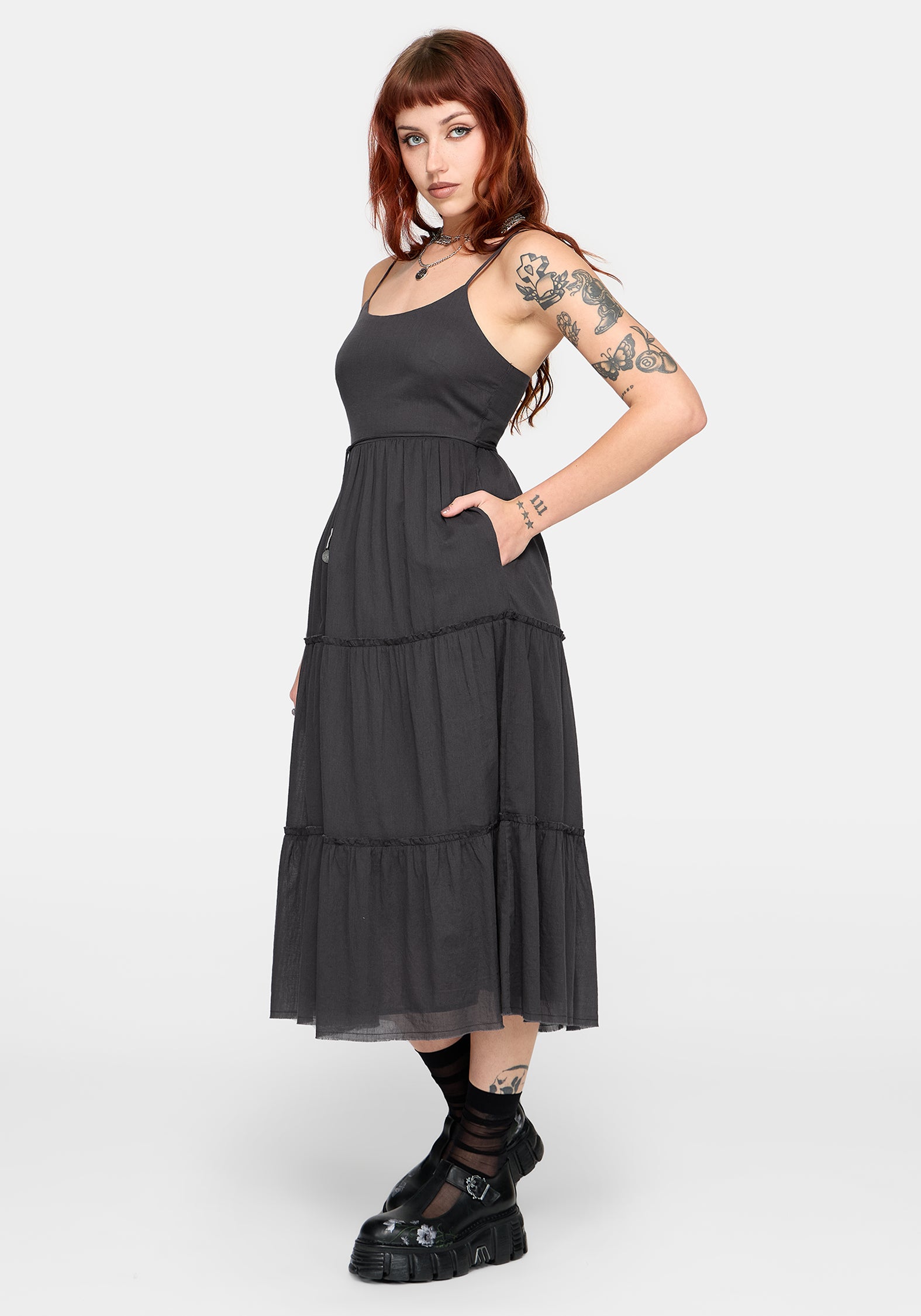 Zyra Tiered Midi Dress
