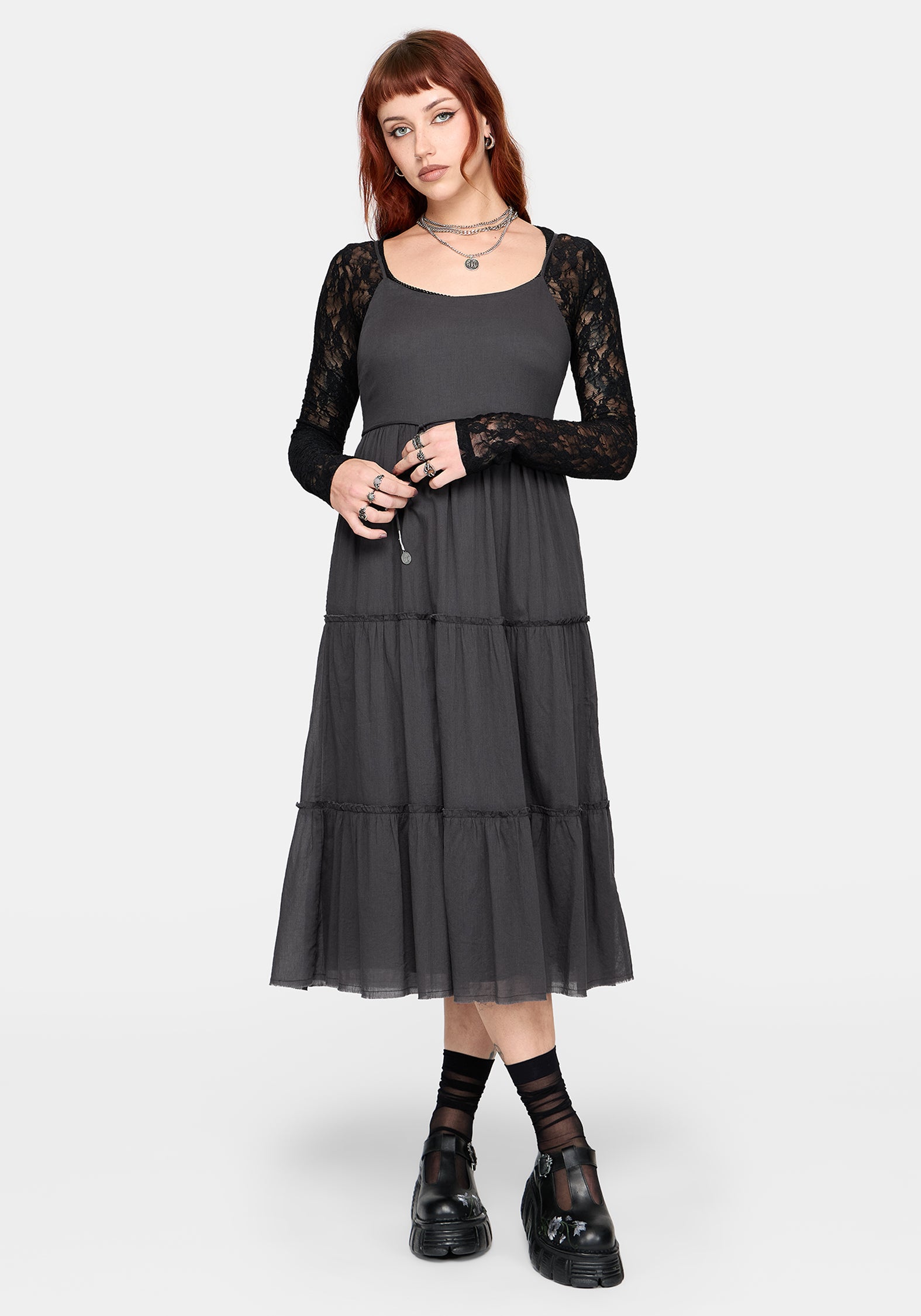 Zyra Tiered Midi Dress