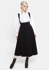 Nightingale Pinafore Midikleid - Schwarz