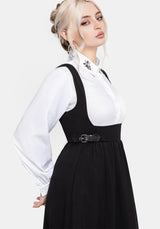 Nightingale Pinafore Midikleid - Schwarz