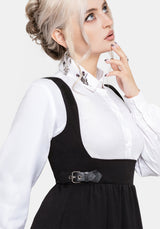 Nightingale Pinafore Midikleid - Schwarz