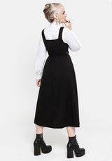 Nightingale Pinafore Midikleid - Schwarz