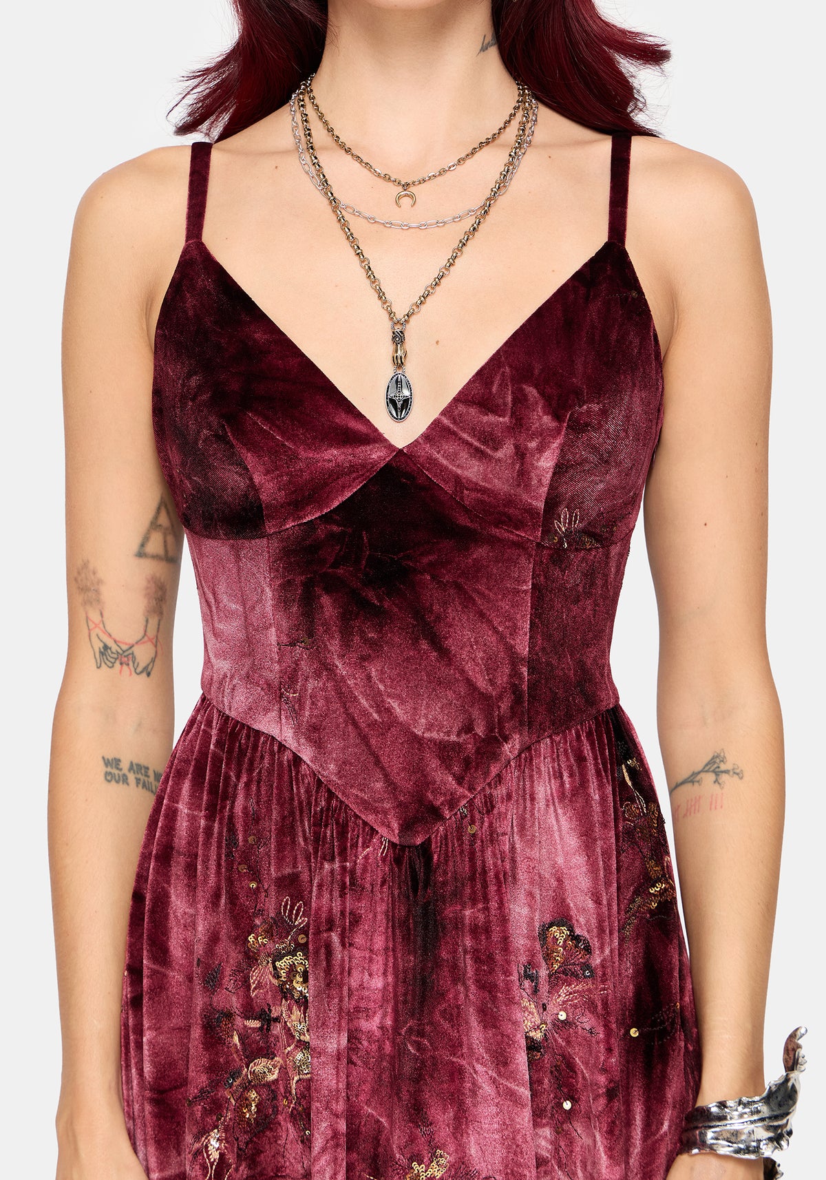 Zariah Sequin Velours Camisole Midaxi Kleid