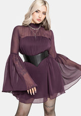 Noirelle Handkerchief Hem Chiffon Mini Dress EU 34
