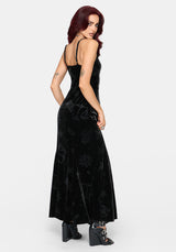 Orin Foiled Velour Cami Gown
