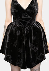 Orin Foiled Velour Mini Dress EU 34